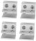 AUTSUPPL 90°c Clamp 4pcs Large Clamps Heavy Duty Aluminium Alloy Glass Holder Glass Panel Shelf Holder Panel Fixing