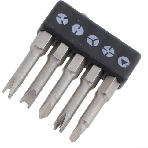 Juego de 5 destornilladores de forma especial de acero al cromo vanadio de 50 mm, cabeza de lote, triángulo en forma de U, adecuado para reparación de electrodomésticos