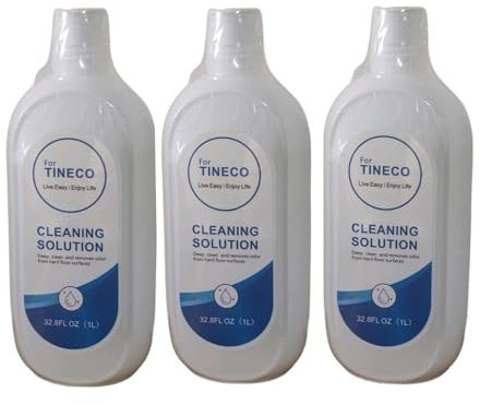 Soluzione per la pulizia della lavapavimenti per pavimenti. Compatibile per TINECO FLOOR ONE S6, FLOOR ONE Switch S6, FLOOR ONE Stretch S6. Soluzioni di pulizia multisuperficie, 1L (33.8fl oz)(3pcs)