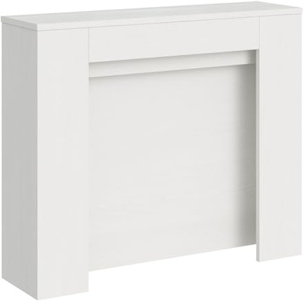 Itamoby, Consolle allungabile 90x25/211 cm Kiba bianco frassino allunghe interne