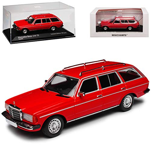 Generisch Mercedes-B W123 230TE E-Klasse Kombi T-Modell Rot 1975-1986 1/43 Minichamps Maxichamps Modell Auto