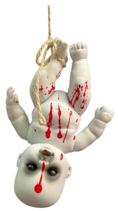 Harilla Gruselige Requisiten, gruselige Puppe, hängende Horror-Requisite, realistische Spukpuppe, Puppen für Halloween, Spukhaus, draußen, Bar, Zuhause, Junge Klein