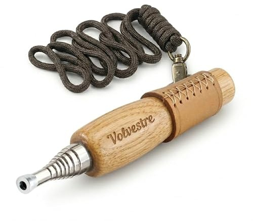 VOLVESTRE - Bouffadou de Poche avec Poignée en Bois – Soufflet Télescopique en Acier Inoxydable – Allume-Feu Portable pour Cheminée, Barbecue, Poêle & Camping – Compact, sécurisé et Pratique.