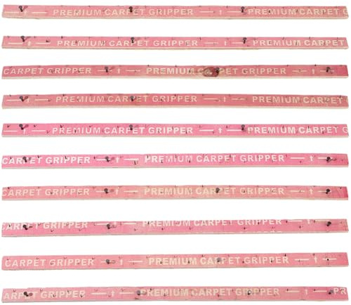 SUPERFINDINGS 10 Bandes de Clous pour Moquette avec Pointes 50.5x2 cm Bandes Clouées en Bois pour Cadre de Touffetage Bande à Clous pour Touffetages avec Clou Bande Antidérapantes pour sous Plancher