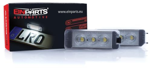 EinParts Kennzeichenbeleuchtung EP104OE Canbus 6000K für Scirocco Polo III/IV Phaeton Passat B6/B7/CC New Beetle Lupo Golf IV/V/VI/VII Eos Superb Leon II Exeo Cayenne Carrera GT 911 991 987 2 Stücke