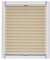 Sunlines Plissee Made in Germany, Tageslicht, Crepes Uni Klemmfix, Silbergraue Schiene, 140 x 150, Stoff, Sand, 140 x 150cm
