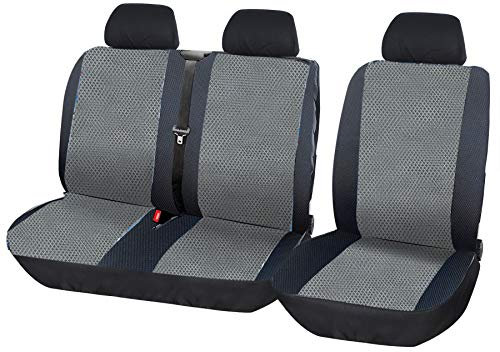 eSituro universal Sitzbezug Sitzbezüge für Auto Transporter 1+2 Schonbezug Schoner schwarz grau