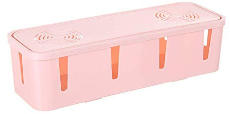 Boîte de rangement pour câbles en plastique Rose clair