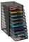 Mind Reader Aktenaufbewahrungsschubladen, Schreibtisch-Organizer, Mehrzweck, Handwerk, Büro, Metallgitter, 27 cm L x 35 cm B x 54 cm H, Schwarz