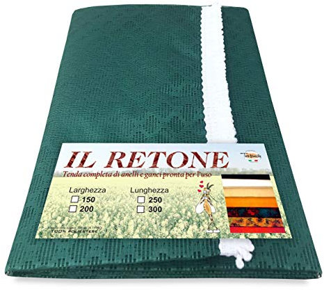 Tex family Tenda Rete ZANZARIERA da Esterno Giardino Balcone ROMBO Unito qualità Extra in Due Misure (Verde, Cm. 150x300)