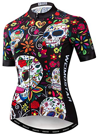 Hotlion Sommer-Fahrradtrikot, atmungsaktiv, für Damen, Mountainbike-Trikot, schnelltrocknend, kurzärmelig, Fahrradbekleidung, 1cf2201, L