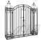 Canditree Outdoor Decorative Garden Gate Wrought Iron, Driveway Fence 122 x 20.5 x 134 cm