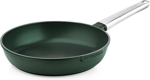 Westinghouse PERFORMANCE SERIES Bratpfanne, Beschichtete Pfanne 28 cm Induktion, Für alle Herdarten, Non Stick Frying Pan mit Cool-Touch Edelstahl-Griff, Ofenfest & Spülmaschinenfest, Grün