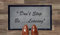 Artisan Kiss Grey Nylon Door Floor Mat Anti Slip Backing 70x40cm Gifts Presents Wedding Novelty (70 x 40 cm, Dont Stop Be Leaving)