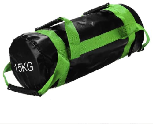 YZBBSH Fitness Bag Sandsack 5 10 15 20 25 30 kg Power Bag aus Kunstleder Verstellbarer Gewichts Sandsack mit Griffen für Functional Fitness Gewichtssack,15kg