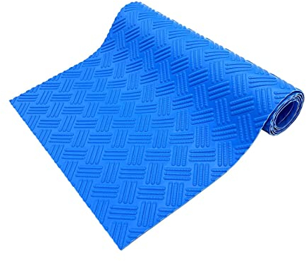Bodenplane Für Pool & Pool Leiter Matte, 23 X 91cm Poolleiter Matte, Poolleitermatte Aus Gummi, Schutzmatte Für Poolleiter, Poolunterlage Mit Rutschfester Textur Für Schritte, Treppen, Leitern (blau)