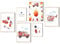 MeinBaby123® Bilder Kinderzimmer | DIN A4 & DIN A5 6er Poster Set Feuerwehr | Feuerwehrauto, Feuerwehrmann | Deko Kinderzimmer Junge | Babyzimmer Deko | Wandposter Premium (Feuerwehr V6)