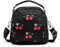 LaRechor Kleine Umhängetasche Handtasche Schultertasche für Damen Tote Tasche Mini Rucksack Nylon Frauentasche (Schwarz mit Kirsche)