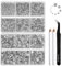 Beadsland 8300PCS Flatback Rhinestones, Clear Rhinestone Nail Gems Round Crystal Rhinestones for Crafts, Mixed 10 Sizes with Wax Pencil and Tweezer Kit, SS3-SS30, Crystal