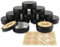 YANCAER 10 Pièces Pots en Aluminium Noir Mat de 100ml avec Couvercle - D83mm x H28mm Vide Ronde Cosmétiques Pot Conteneurs de Voyage pour Maquillage, Crème, Baume à Lèvres, Mini Bougies