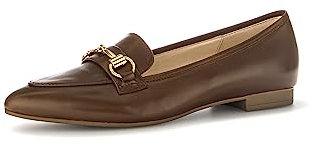 Gabor Damen Slipper, Frauen Slip On,Slip-ons,Mokassins,Halbschuhe,Schlupfschuhe,schluepfschuhe,College Schuhe,Slides,Sattel (Gold),38.5 EU / 5.5 UK