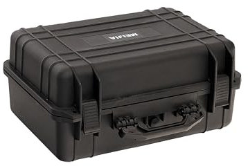 MEIJIA Portable All Weather Waterproof Camera Case with Foam,Fit Use of Drones,Camera,Equipments,Pistols,Elegant Black,18.3 ”x14.57”x8.66”