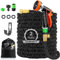 100FT Expandable Garden Hose, Garden Hose Pipe,30M Flexible Hose Pipe with 10 Functional Nozzles and 3/4, 1/2 Garden Hose Fittings, 4 Layer Latex,Leak Proof No Kinks Garden Hose.