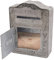 Briefkasten Vintage, Wandhalterung Briefkästen Antik, Nostalgischer Charme, Metall Postkasten Nostalgie Retro Post Mailbox, Wandbriefkasten Outdoor Dekoration (Grau,26 * 9.5 * 34cm)