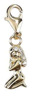 Depesche 11785-066 Charms Express yourself - Anhänger für Halsketten und Armband, Jungfrau, vergoldet, als kleines Geschenk