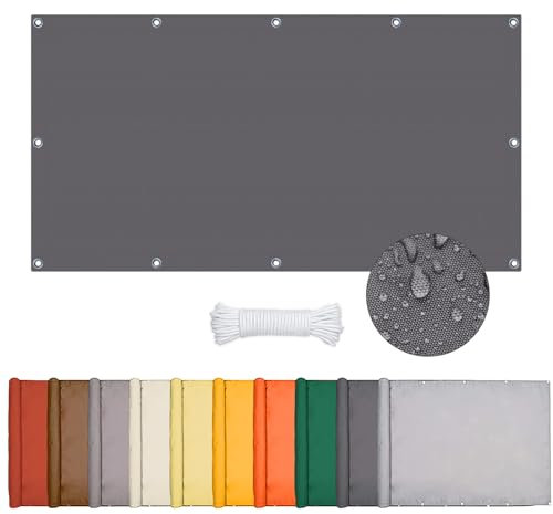 ONESHLEE Voile D'ombrage Rectangulaire, Toile Ombrage Imperméable, Voiles D'ombrage pour Patio Pergola Jardin Exterieur (Gris Foncé, 2 * 2m)