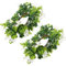 Alipis 2st Kerzenring Weihnachts-Layout-Requisiten Mini-Pflanzen Hochzeitsdekoration Hochzeitsgeschenke Ringe Buchsbaum Kranz Grün Esstisch Seidentuch Künstliches Blatt