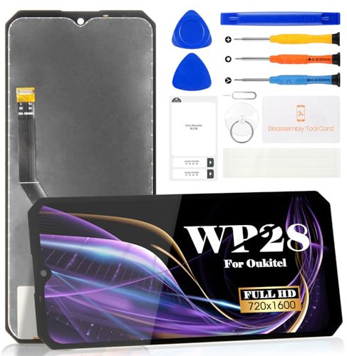 Kit de réparation d'écran LCD pour Oukitel WP28 - Écran tactile de rechange - Noir - Sans cadre