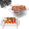 Melearch Rejilla para Freidora de Aire, Rejilla de Doble Capa con pincho, Accesorios rectangulares Air Fryer para Asar cocinar, Paquete de 2, Apto para Cosori/Cecotec/Ninja