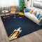 Teppich Wohnzimmer Galaxie-Universum-Planet Schlafzimmer Dekoration Rugs, rutschfeste Weicher Teppich Kurzflor, Teppich für Schlafzimmer Wohnzimmer Esszimmer (160x230cm, Blau)