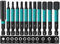 K Kwokker 11-Piece Impact Driver Bit Set Impact Hex Bit Set 60mm Long, H1.5-H10 Metric Hex Screwdriver Driver Bits,1/4 Shank S2 Steel Short Extension Bar with Storage Box