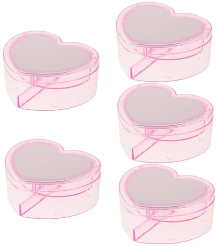 Alipis 5pcs Boy Girl's Jewelry Box Organizer Heart-shaped for Hair Accessories and Crafts for Boys and Girls Convenient and Practical Design