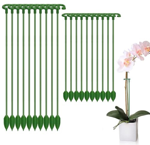 20Pcs Green Plant Cages Supports with Rings Plant Supports Small Plant Support Stakes for Small Vegetables Indoor and Outdoor Plants Peonies Garden Stakes and Supports