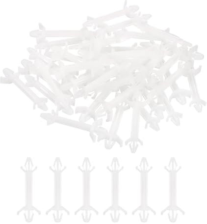PATIKIL 60PCS Columna de Aislamiento de Placa de Circuito Impreso Soporte de Clip de Placa de Circuito de Bloqueo Inverso de Nylon con Doble Cabeza Altura 25.5mm /1