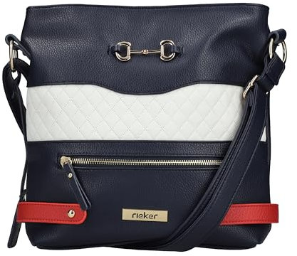Rieker Damen H1517 Umhängetasche, blau 15