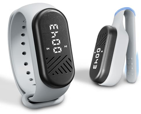 OHLPRO Tragbare Bluetooth Lautsprecher Klein, Clip-On Speaker Mini Lautsprecher Zwei Tragevarianten, kabellos mit Bass HD-Sound, IPX5 Wasserdicht, Ideal für Travel, Sport und Outdoor, Grau