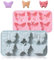 Honicemar Molde de Silicona con Forma de Mariposa de 6 Cavidades, Silicona Molde con Dibujos de Animales, 2 Pcs de Moldes para Chocolates Antiadherentes de Horneado para Pastele Chocolate Helado