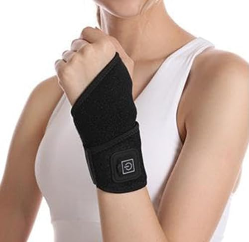 Polsiera riscaldata USB da uomo e donna, riscaldata elettrica, ricaricabile, per terapia del calore, regolabile, 3 livelli di calore per lesioni da artrite e dolori articolari