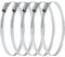 Vent Systems Ø150 mm / 6 Inch - Pack of 5 - Adjustable Galvanized Steel Worm Gear Steel Duct Clamps - Dryer Vent Clamp - Pipe Clamp for Air Ducting, Automotive - Worm Drive Hose Clamps