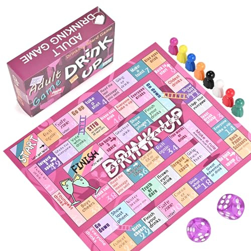 Faburo Snakes and Ladders Party Game for Adults & Teens | Classic party board game with fun challenges for birthdays, gatherings and game nights