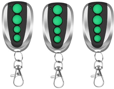3 Pack Garage Door Remote Compatible with All TOPENS M12, 433.92mhz Remote Control Garage Key Fob with 4-Button Wireless Transmitter for Automatic Swing Sliding Gate Opener Garage Door