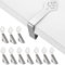 10 Pièces Pince Nappe, Pinces pour Nappe décoratives en Acier Inoxydable épais,Nappe Clips Anti-Glissant,Attache Nappe de Table Exterieur,pour Pique-Nique, Barbecue, Mariage, fête (Feuilles)