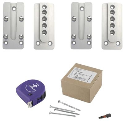 vasalat HVP Verbinder schwerlast 40x90x12mm - 2x Holzverbinder unsichtbar - ideal als Balkenverbinder inklusive 50x Spaxschrauben T-Star plus & 1x Bit TX20