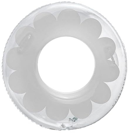 Galleggiante gonfiabile per piscina, trasparente, con fiori, per feste