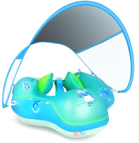 LAYCOL Bouée Bébé de Natation pour Aide à La Natation à la Piscine, Flotteur Gonflable, pour Les Tout-Petits de 6 à 36 Mois (Bleu L)