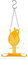 Oriole - Comedero de pájaros de metal resistente a la intemperie, comedero de colibrí para decoración de jardín y terraza de gelatina naranja
